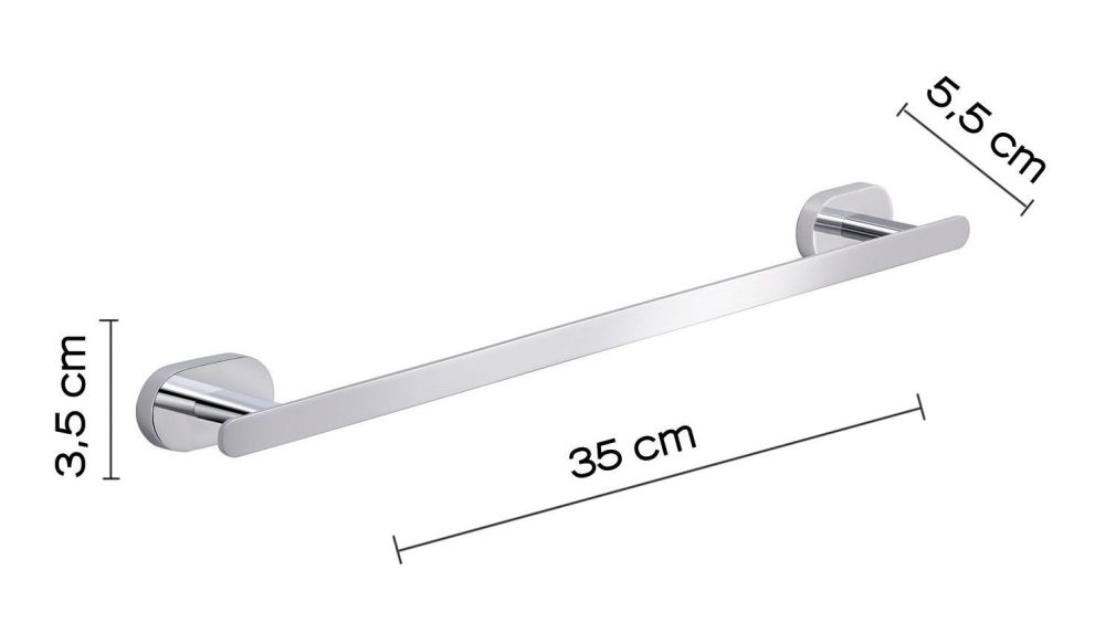 Gedy Bernina, полотенцедержатель, длина 35 см, цвет хром