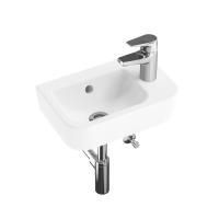 Комплект 4 в 1 Lavinia Boho One 21510499, подвесная фарфоровая раковина 37 см, смеситель, латунный сифон, угловые вентили 2 шт.