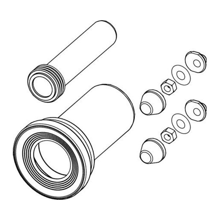 Комплект удлиненного соединения TECEprofil 30 см, DN 90