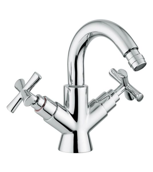 Emmevi Spirit New, двухвентильный смеситель (h21,5 см) для биде с поворотным изливом и донным клапаном, цвет черный матовый