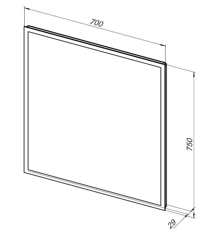 Зеркало Aquanet Оптима 70 белый матовый Зеркало Aquanet Оптима 70 белый матовый