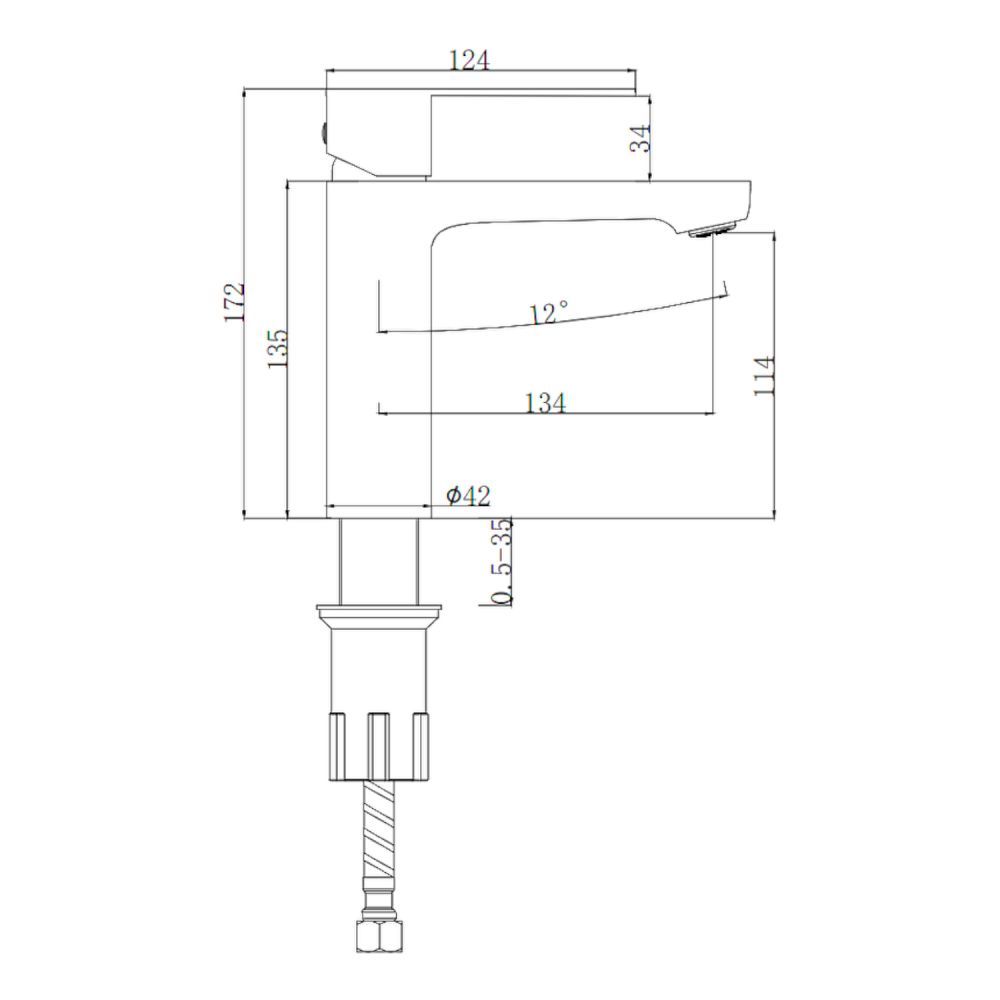 Смеситель для раковины Splenka S222.10.09, графит