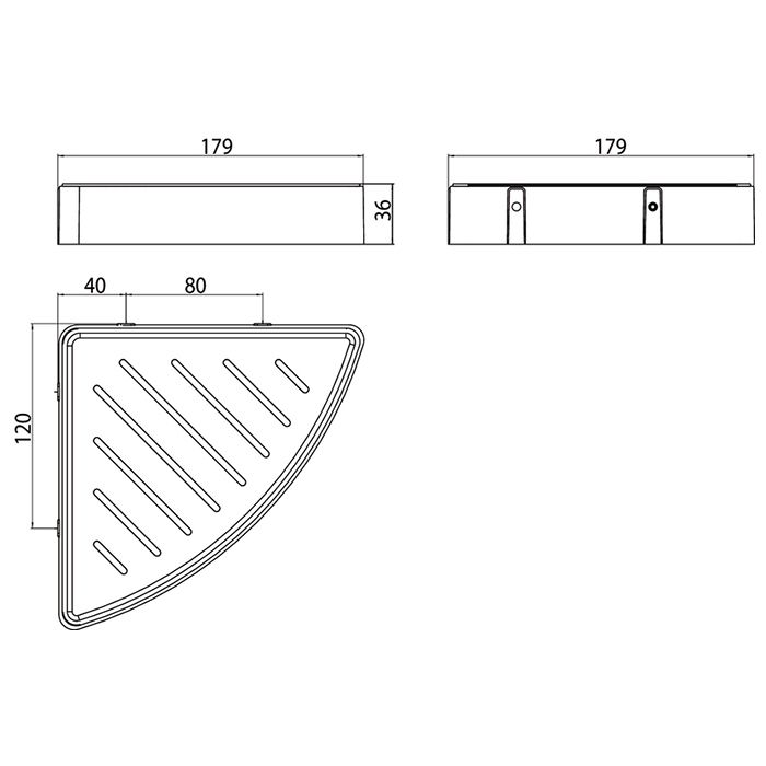 Emco Loft Корзинка угловая, вставка цвет черный, 179x179x36mm, цвет черный