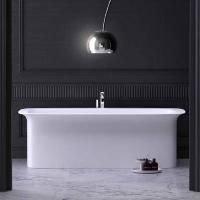 KNIEF Glam ванна отдельностоящая  170х80x55 cm, со  слив переливом , цвет белый матовый