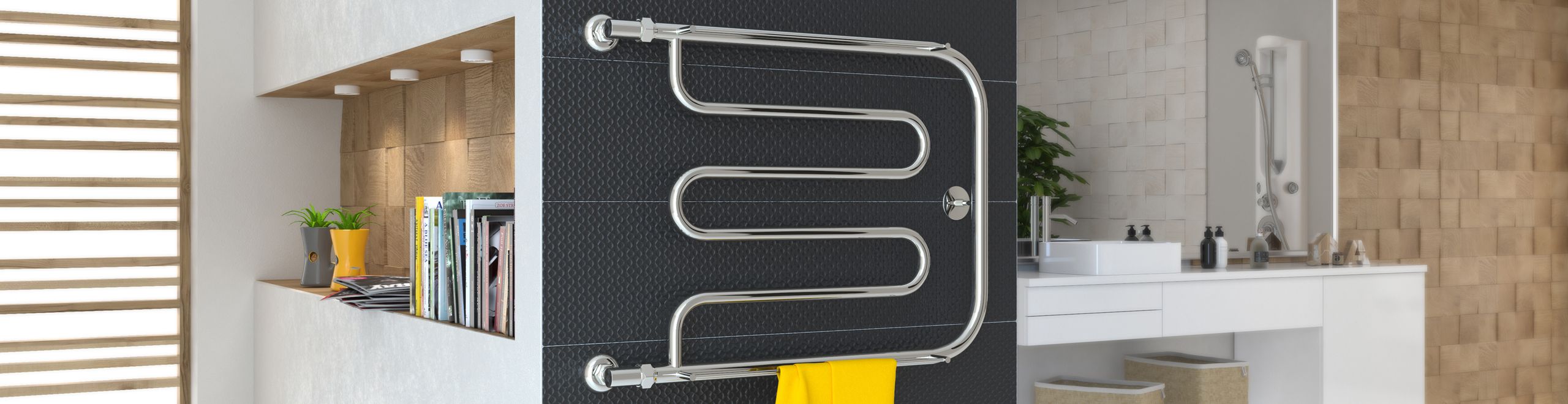 Полотенцесушитель "СТИЛЬЕ" ТАНДЕМ 2П 600х600 резьба-сгон 1" (Без покрытия)