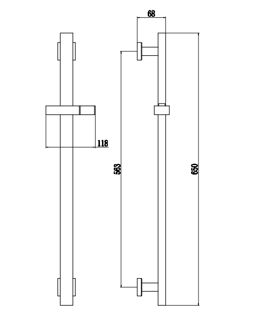 Душевая штанга Fmark FS90566, хром, артикул FS90566