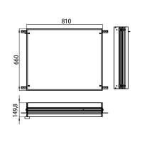 Emco Asis prestige Встраиваемая монтажная рама для зеркального шкафа 815х147хh665мм