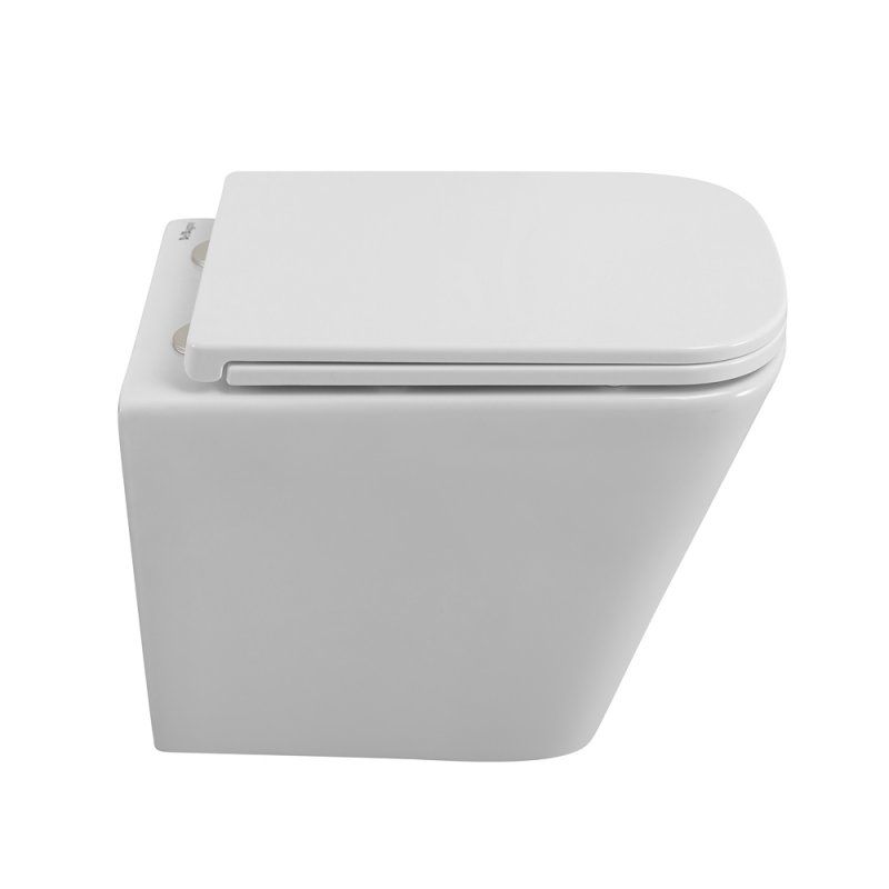 DUE Чаша унитаза подвесного c креплением и сиденьем дюропласт soft close BB3103CHR/SC, артикул BB3103CHR/SC