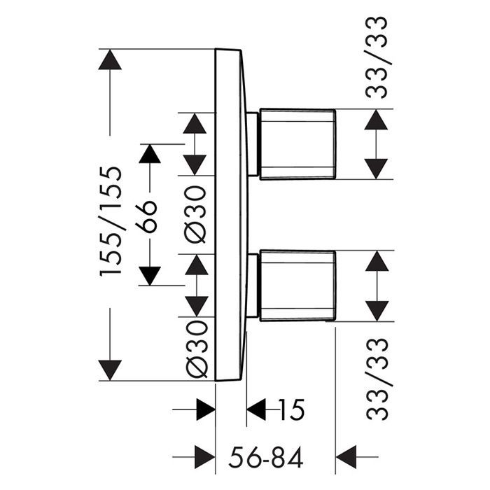 HG PuraVida Встраиваемый запорный вентиль, на 3 источника (внешняя часть), цвет: хром HG PuraVida Встраиваемый запорный вентиль, на 3 источника (внешняя часть), цвет: хром