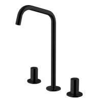 Fima Carlo Frattini So Смеситель для раковины, на 3 отв., с донным клапаном, цвет: чёрный матовый Fima Carlo Frattini So Смеситель для раковины, на 3 отв., с донным клапаном, цвет: чёрный матовый