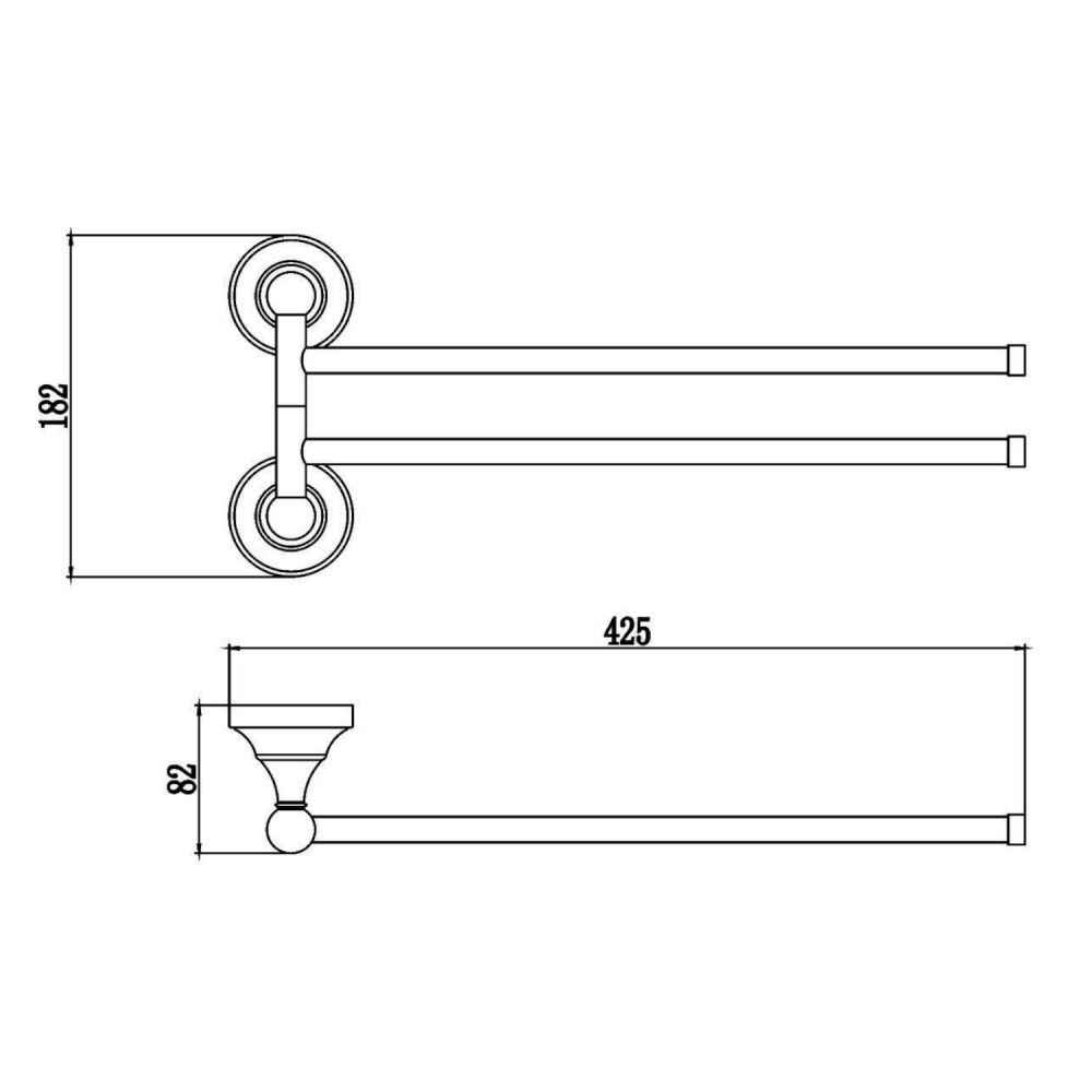 Полотенцедержатель Savol S-06802A, хром