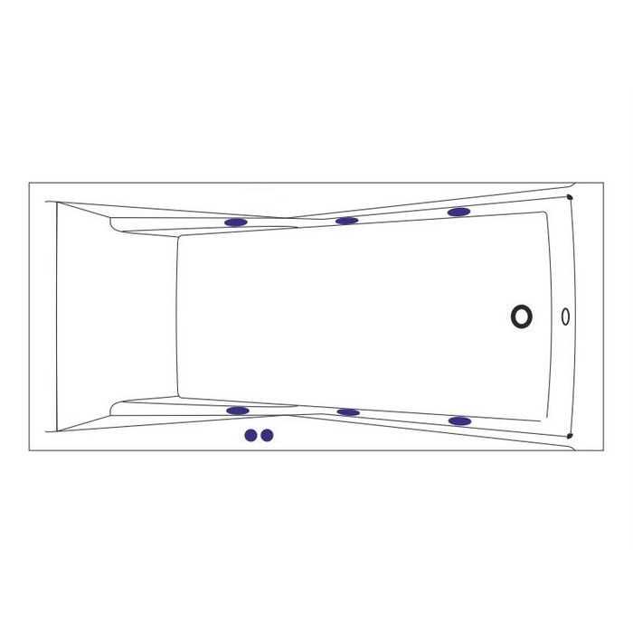 Ванна WHITECROSS Palace 180x80 "SOFT" (хром)