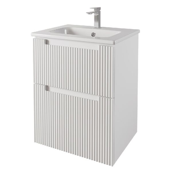 Тумба с раковиной подвесная Dreja Euphoria 60 см, белый