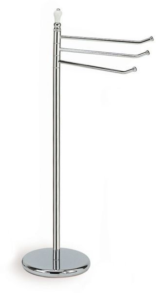 Stil Haus Nemi, стойка: 3 полотенцедержателя, цвет хром - белая керамика