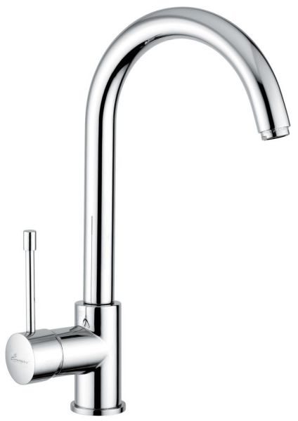 Emmevi Eden, однорычажный кухонный смеситель с поворотным изливом, без донного клапана, цвет хром