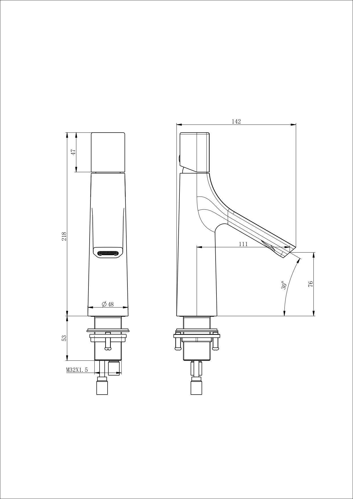 Смеситель для раковины WONZON & WOGHAND, Хром (WW-H010-CR) Смеситель для раковины WONZON & WOGHAND, Хром (WW-H010-CR)