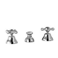 Stella Roma Смеситель для биде на 3 отверстия 3600, без излива, с донным клапаном, цвет: хром