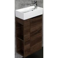 Тумба с раковиной Comforty Матэ 40 00-00000832 подвесная Дуб темно-коричневый