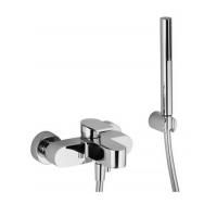 Fantini Mare Смеситель для ванны, настенный, на 2 источника, излив 170мм, с ручн.душем, цвет: хром