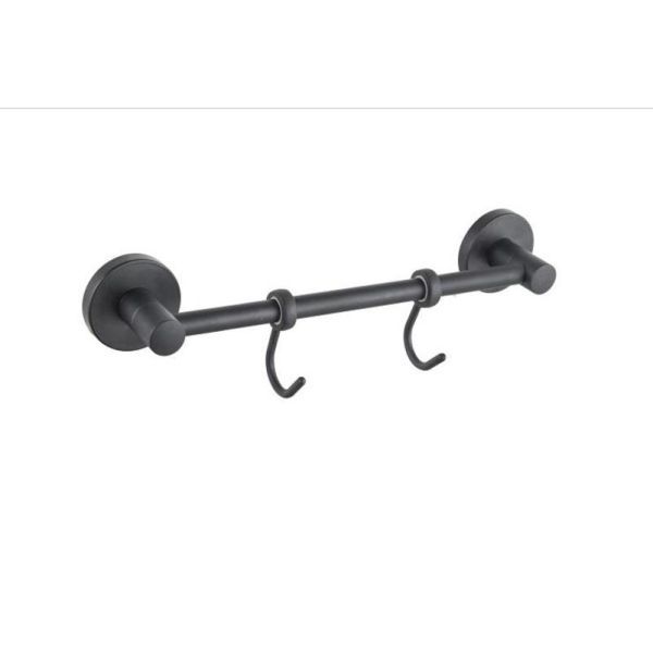 Планка с крючками для полотенец D-Lin D288111-2, черный