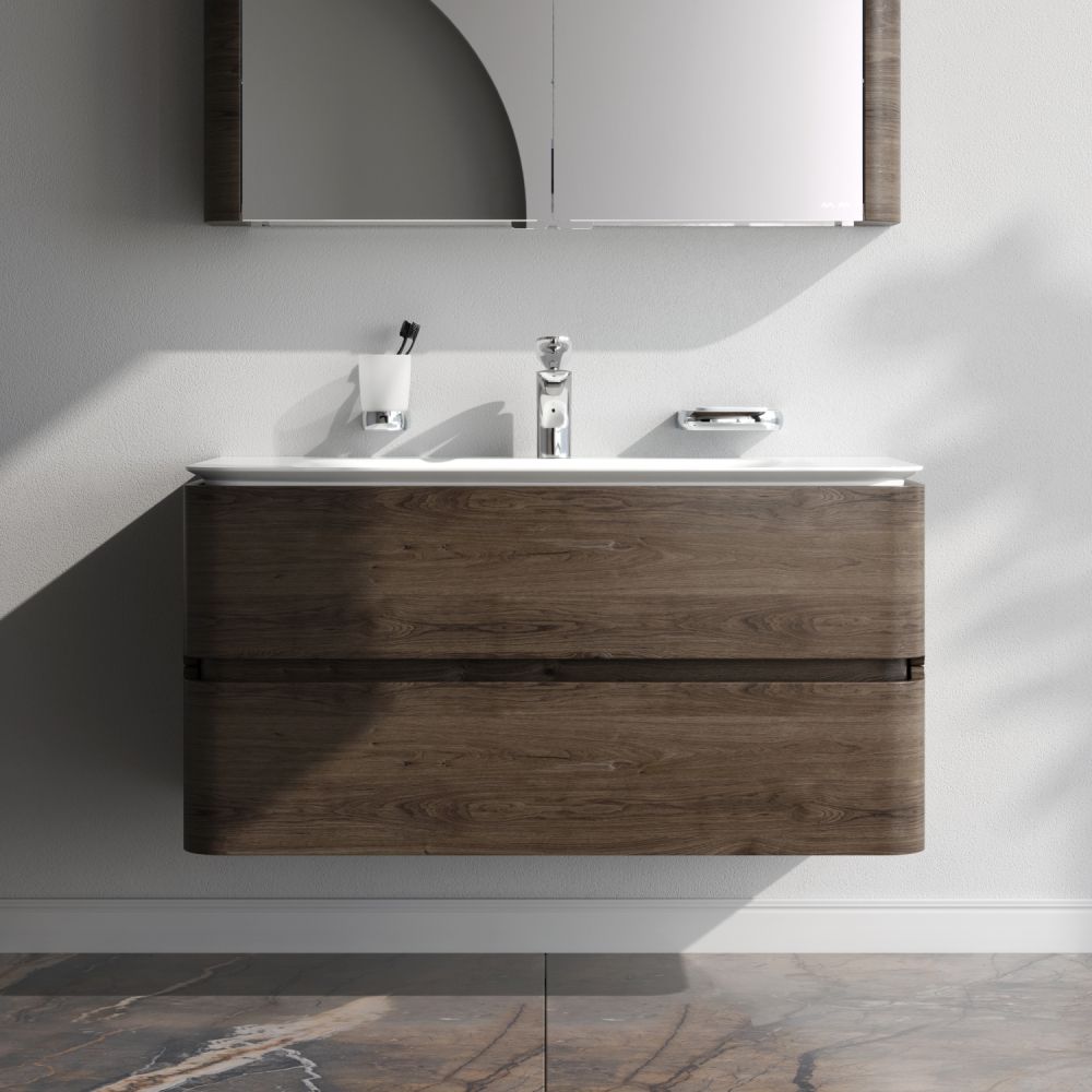 M30FHX1002TF Sensation, База под раковину, подвесная, 100 см, ящики, табачный дуб, текстурированная, M30FHX1002TF Sensation, База под раковину, подвесная, 100 см, ящики, табачный дуб, текстурированная,