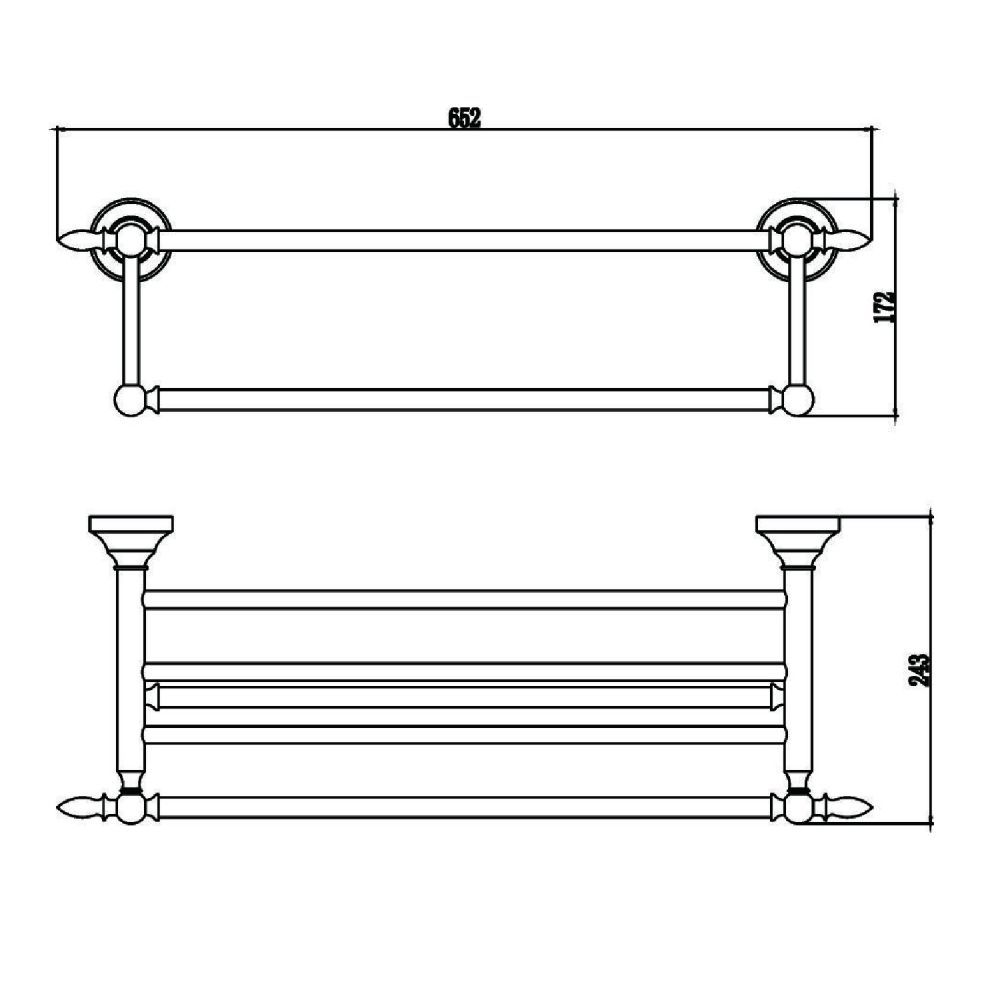 Полка для полотенец Savol S-06844B, золото