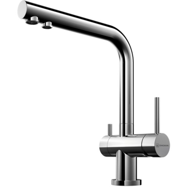 Смеситель для кухни, OMOIKIRI, Nagano, тип открывания воды-однорычажный, тип регулирования воды-керамический картридж, монтаж-на раковину/столешницу, отверстия для монтажа-1, высота, мм-294, вынос излива, мм-206, тип излива-поворотный, тип подводки-гибкая