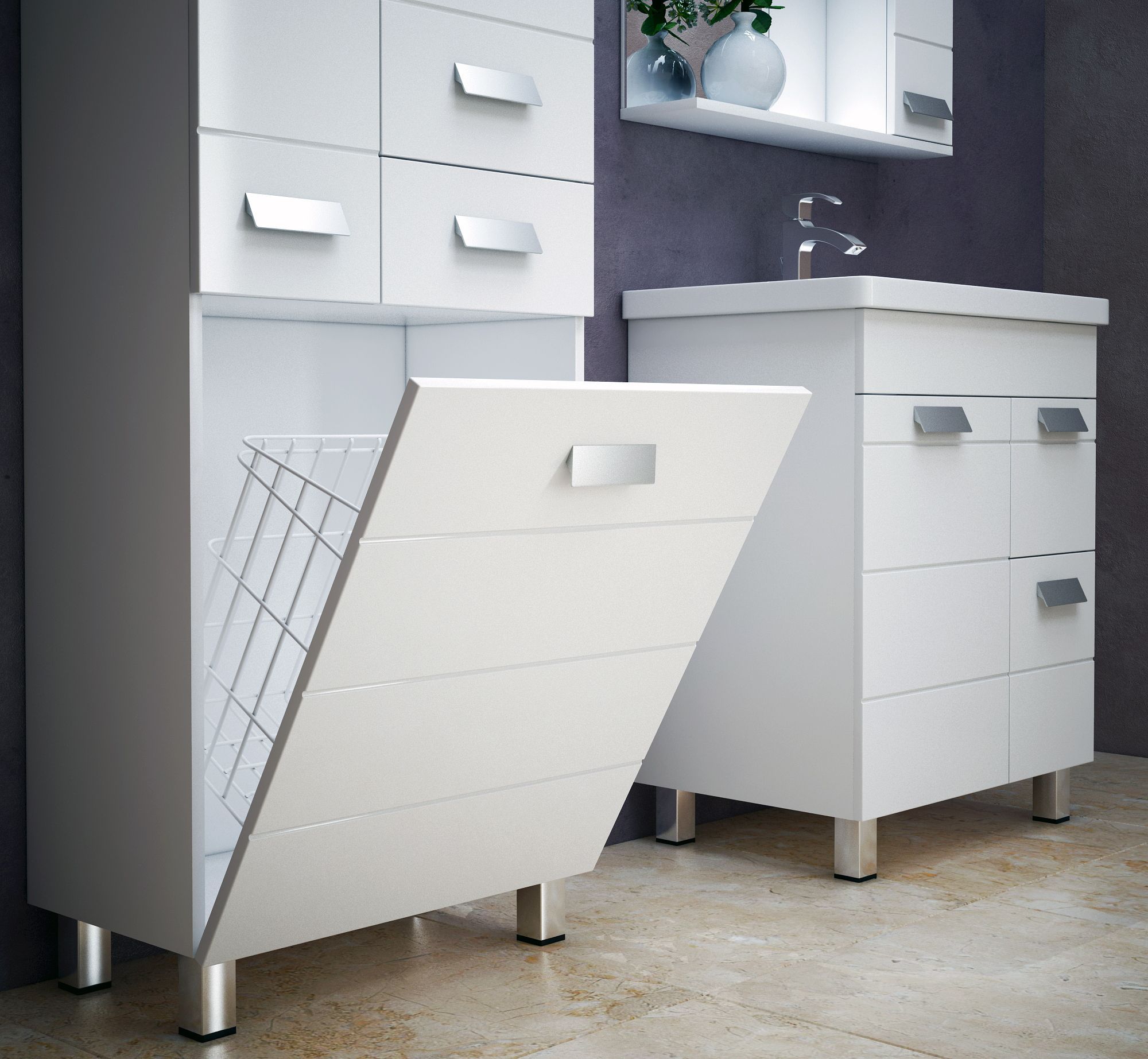 Шкаф-пенал "Денвер 60 Z1", корзина