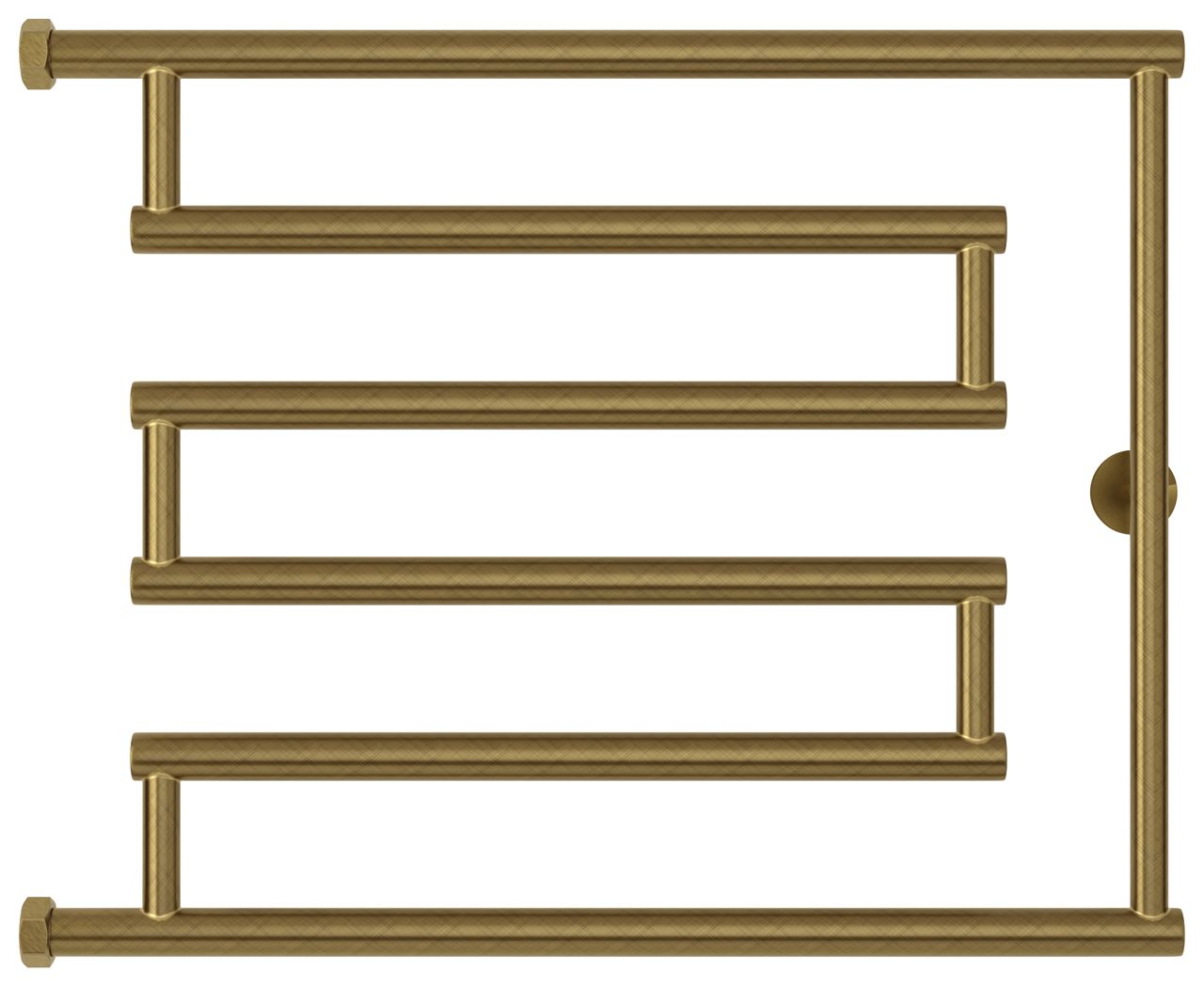 Полотенцесушитель водяной High-Tech model "L+" 500х650 (Состаренная бронза)