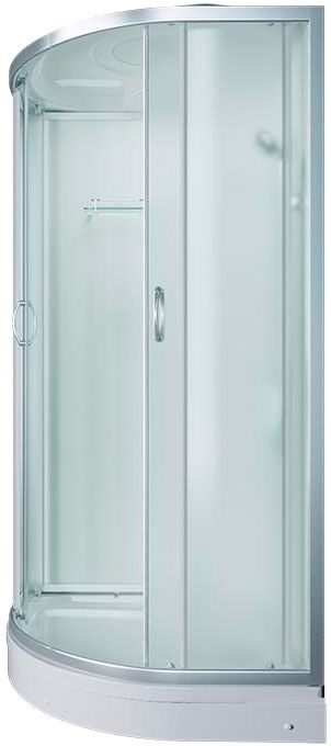 Душевая кабина Erlit Comfort ER4510P 100x100 с гидромассажем. задняя стенка Белая стекло матовое