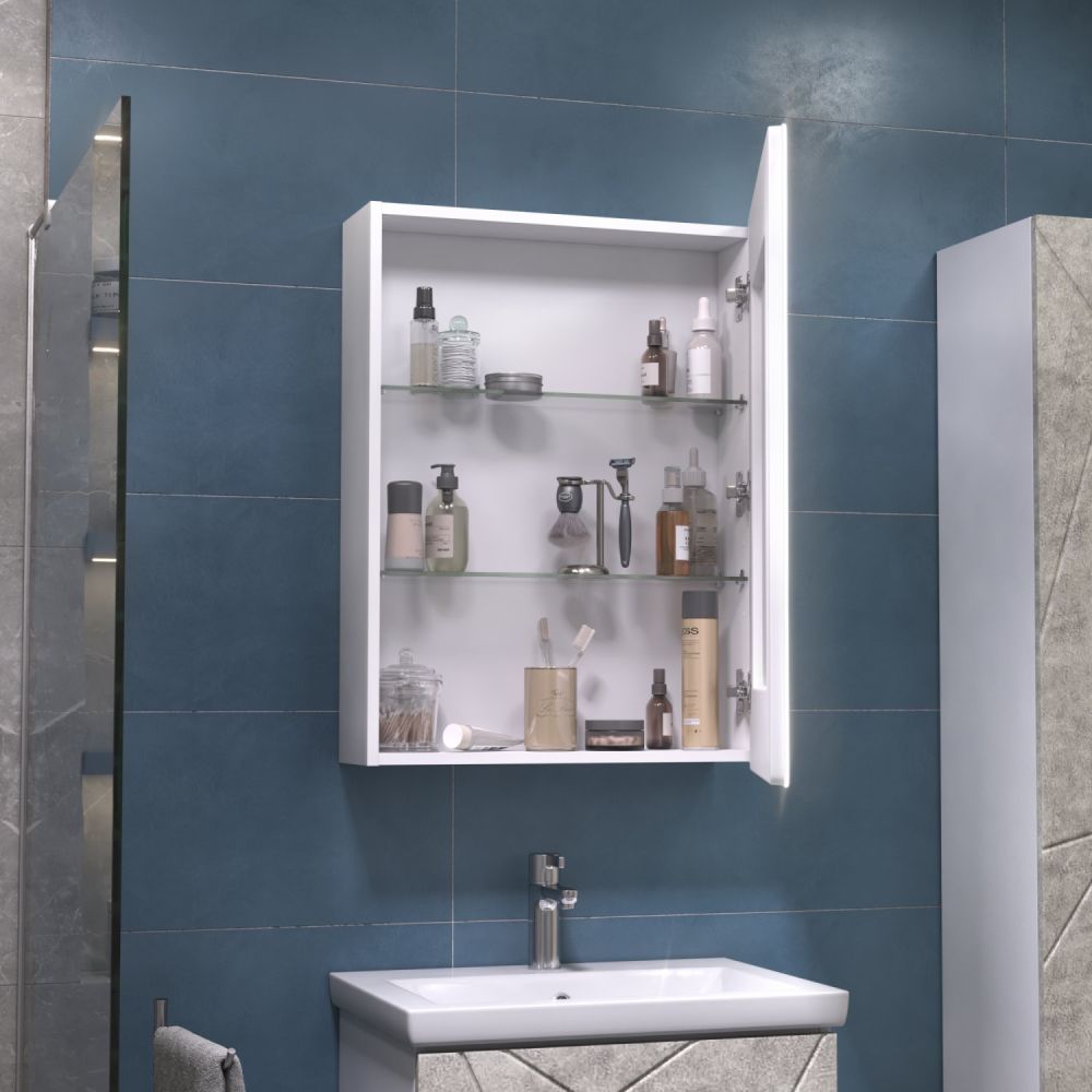 Шкаф VIGO навесной Geometry Step 600 с зеркалом  (301), артикул 301