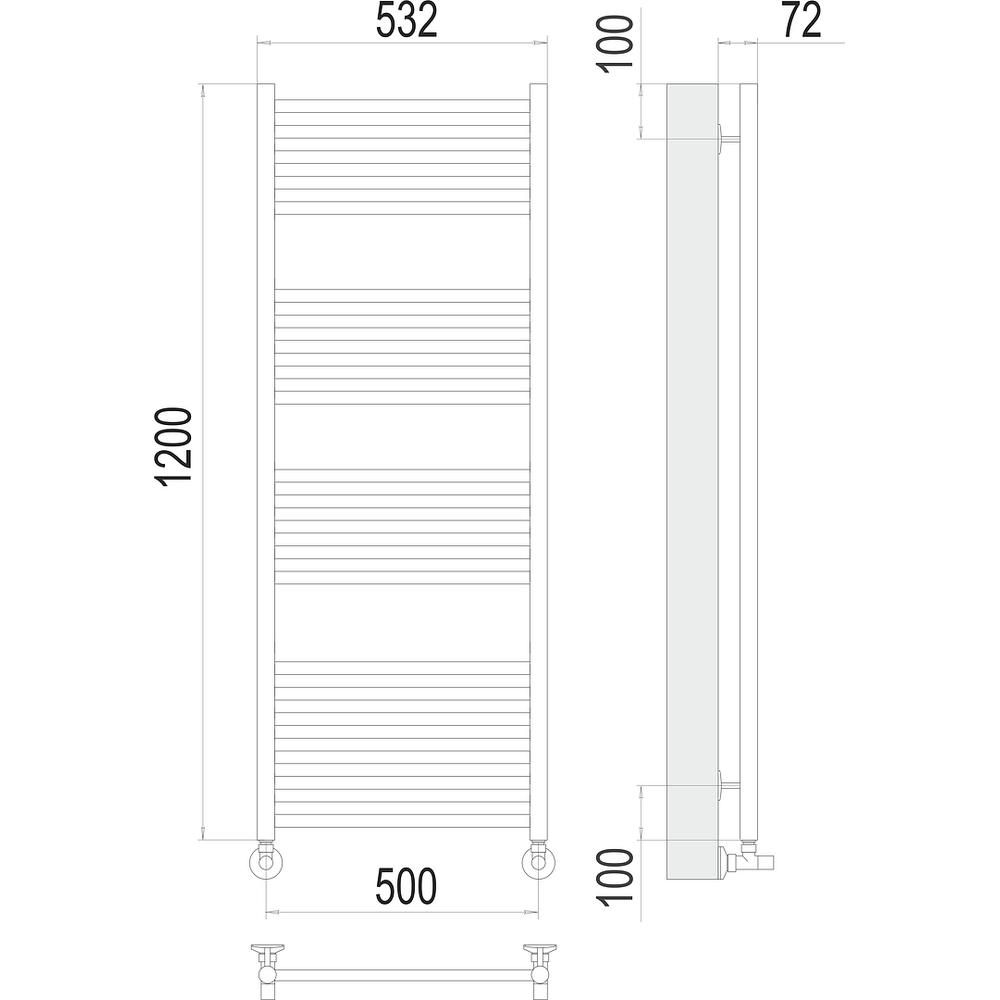 Полотенцесушитель водяной Terminus Аврора П22 50х120