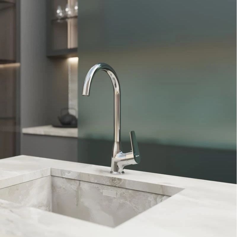 Смеситель для кухни Knotlor KN-11, хром, артикул KN-11