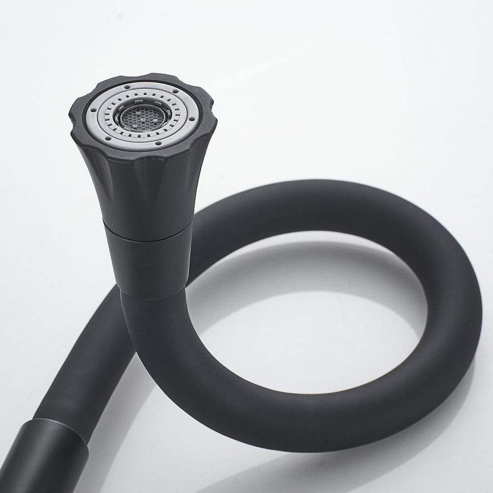 Смеситель для кухни с гибким изливом Raffine F303H-3, черный