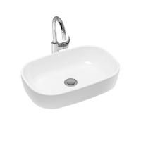 Комплект 2 в 1 Lavinia Boho Bathroom Sink 21510190, накладная фарфоровая раковина 54 см, смеситель с донным клапаном