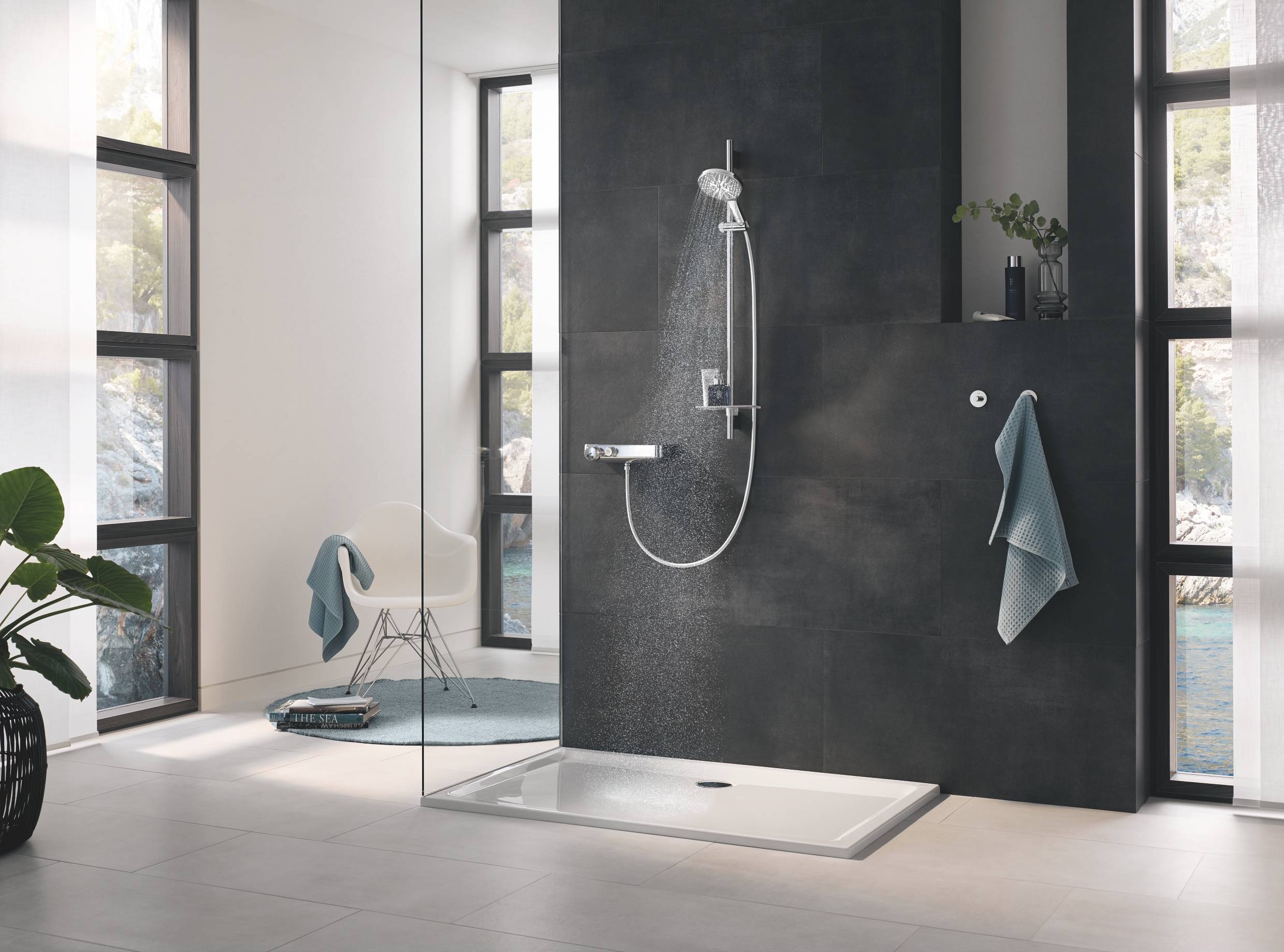 Душевой гарнитур GROHE Rainshower SmartActive 150, 3 вида струй, 9,5 л/мин., хром (26594000), артикул 26594000