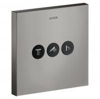 AX ShowerSelect Встраиваемый модуль с 3 запорными клапанами (внешняя часть), цвет: полированный черный хром AX ShowerSelect Встраиваемый модуль с 3 запорными клапанами (внешняя часть), цвет: полированный черный хром