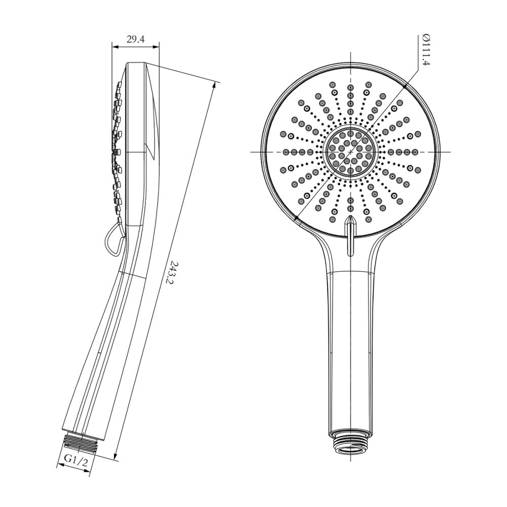 Лейка душевая Lemark 3-функциональная (LM8153C), артикул LM8153C