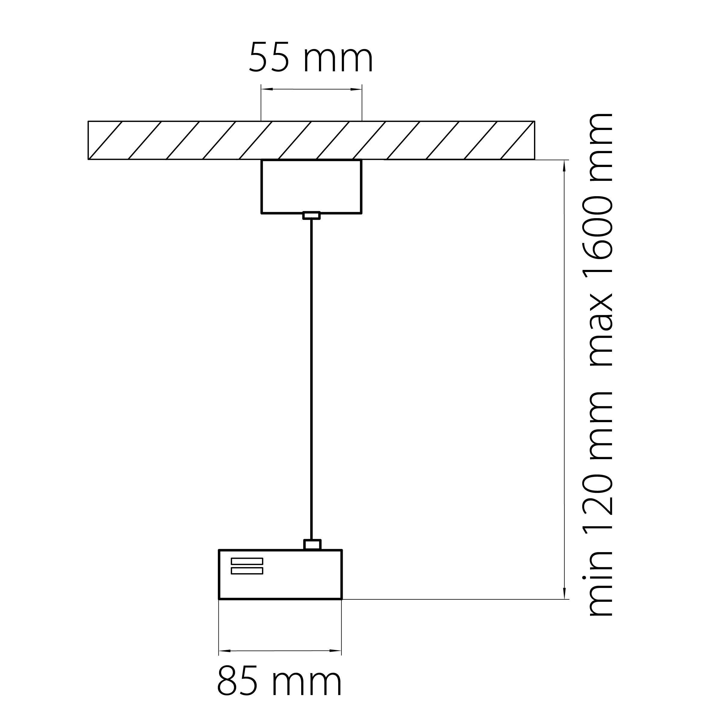 Подвесное питание для однофазного трека Barra Lightstar 502196 Подвесное питание для однофазного трека Barra Lightstar 502196