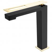 Смеситель Q для умыв. выс. BlackGold_Комплект