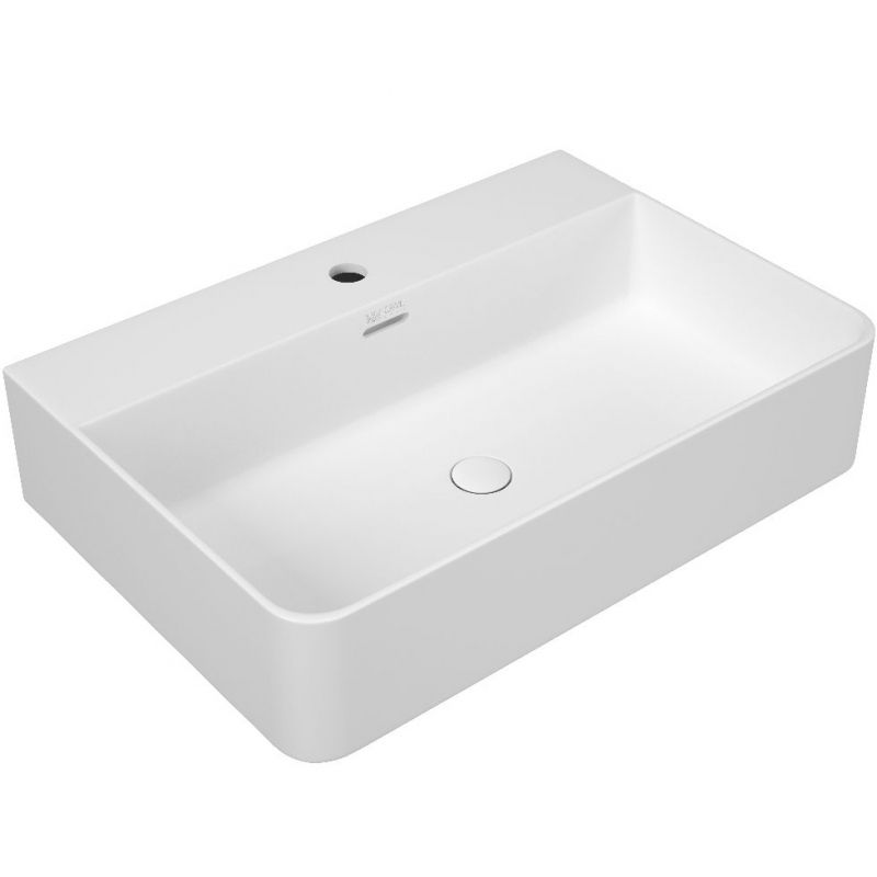 Раковина Owl 1975 Vinkel 60 OWLB191003 Белая глянцевая с донным клапаном