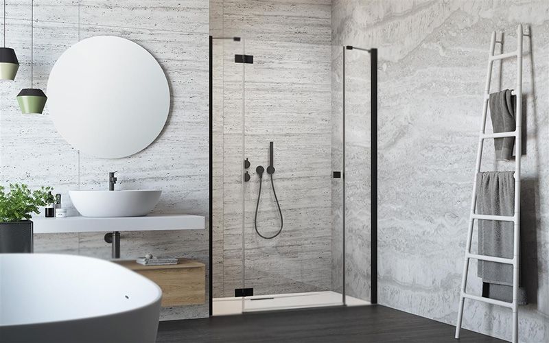 Элемент душевой двери Radaway Essenza New DWJS 120 L профиль Хром стекло прозрачное