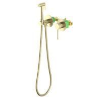 Смеситель встроенный с гигиеническим душем с защитой от ожогов Timo Saona 2339/17SM золото матовое