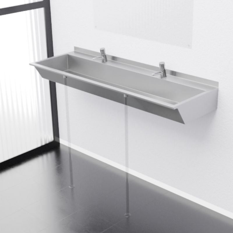 Раковина коллективная Тругор 1,2 м левая, сатин, артикул Раковина кол-ная L=1,2лев1,2