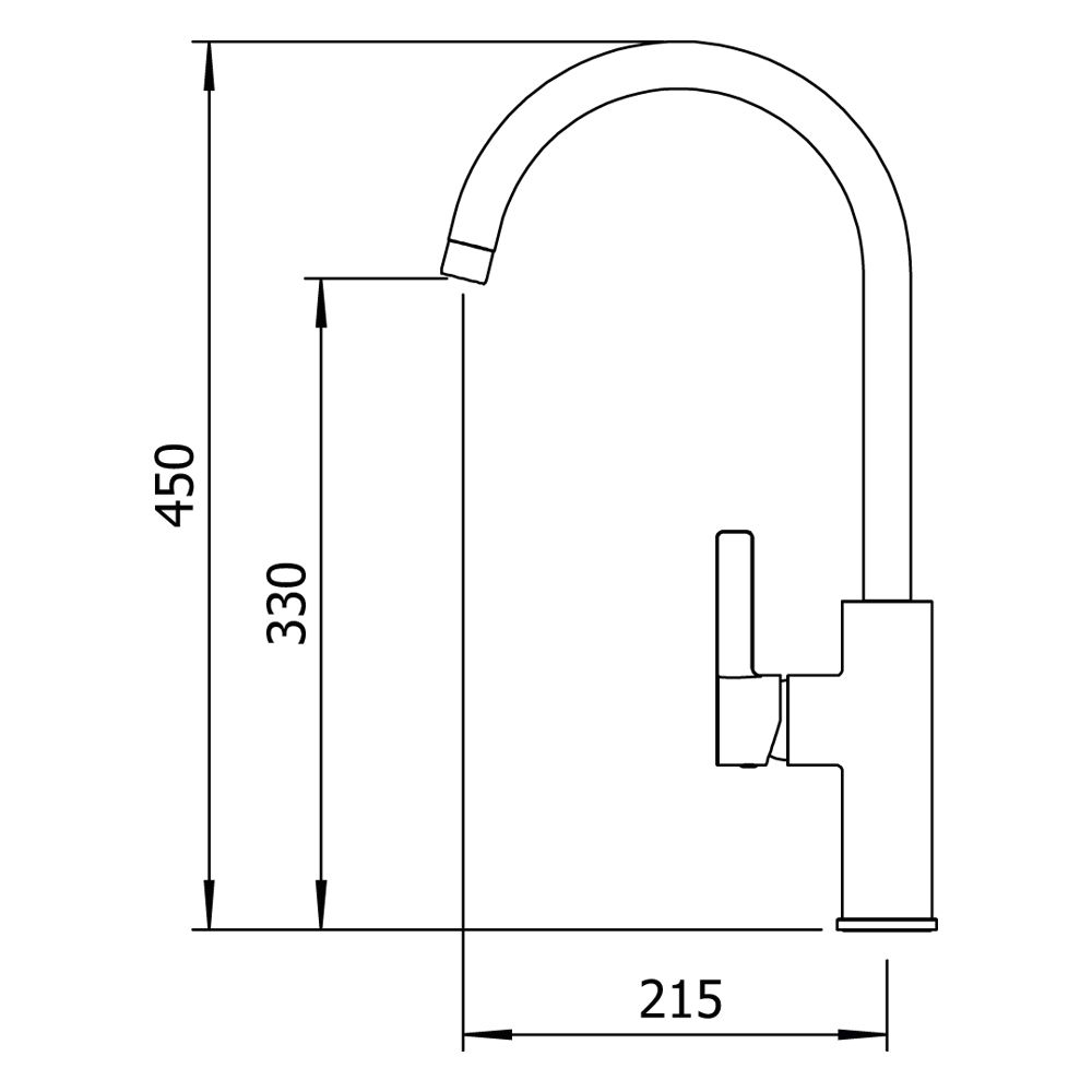 Смеситель Clever Alpina Round 61192 для кухонной мойки