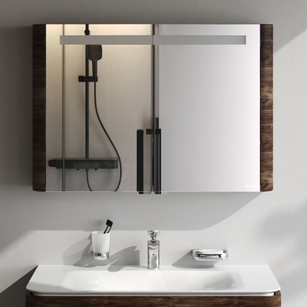 M30MCX1001NF Sensation, зеркало, зеркальный шкаф, 100 см, с подсветкой, орех, текстурированная, шт M30MCX1001NF Sensation, зеркало, зеркальный шкаф, 100 см, с подсветкой, орех, текстурированная, шт