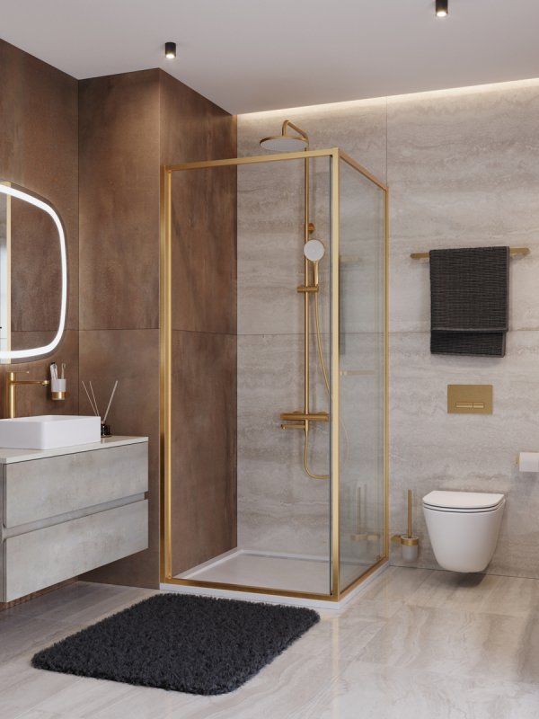 LUX-A-FS-1-80-C-GM Душевой уголок, артикул LUX-A-FS-1-80-C-GM