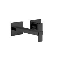 FANTINI MINT Смеситель для раковины настенный, однорычажный, излив 140 мм., внешняя часть, цвет черный матовый