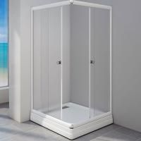 Душевой уголок Radomir Респект 100x100 1-03-1-0-0-1331 с поддоном профиль Белый стекло матовое