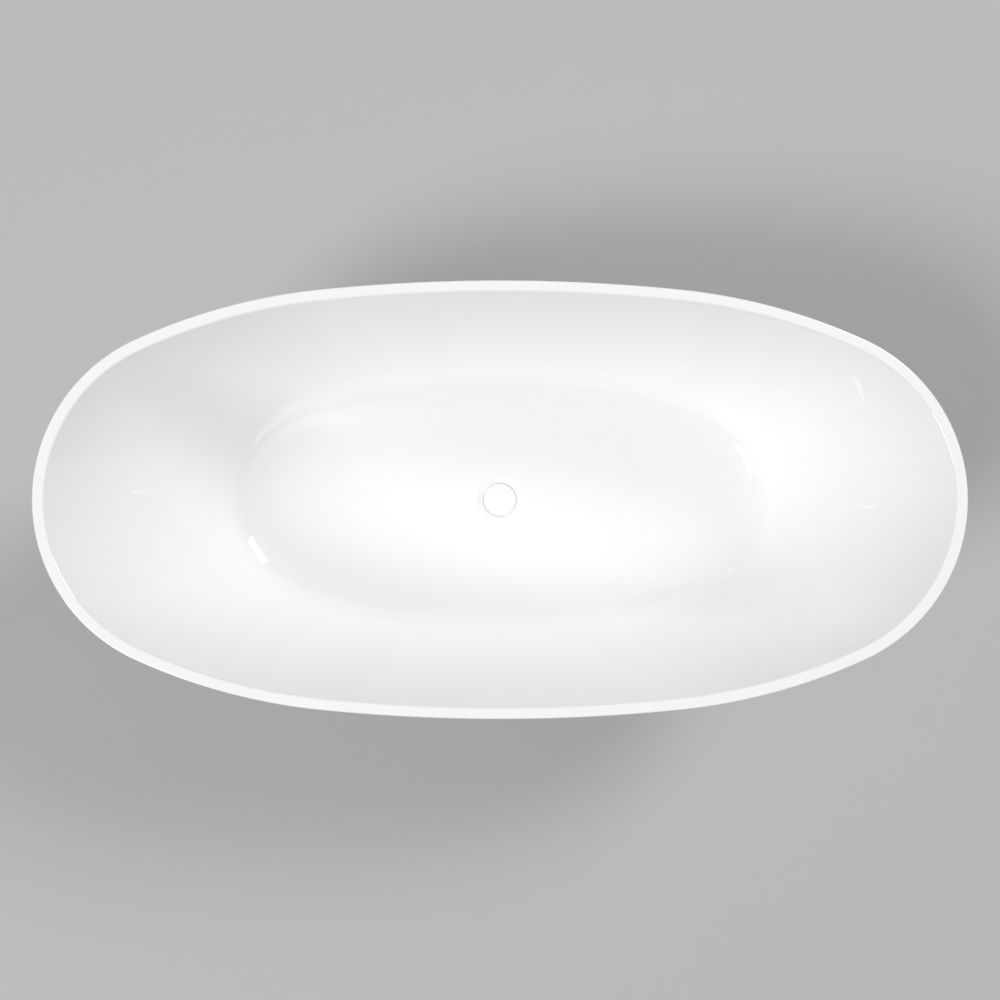 Ванна WHITECROSS Onyx B 160x75 (черный/белый глянец) иск. камень